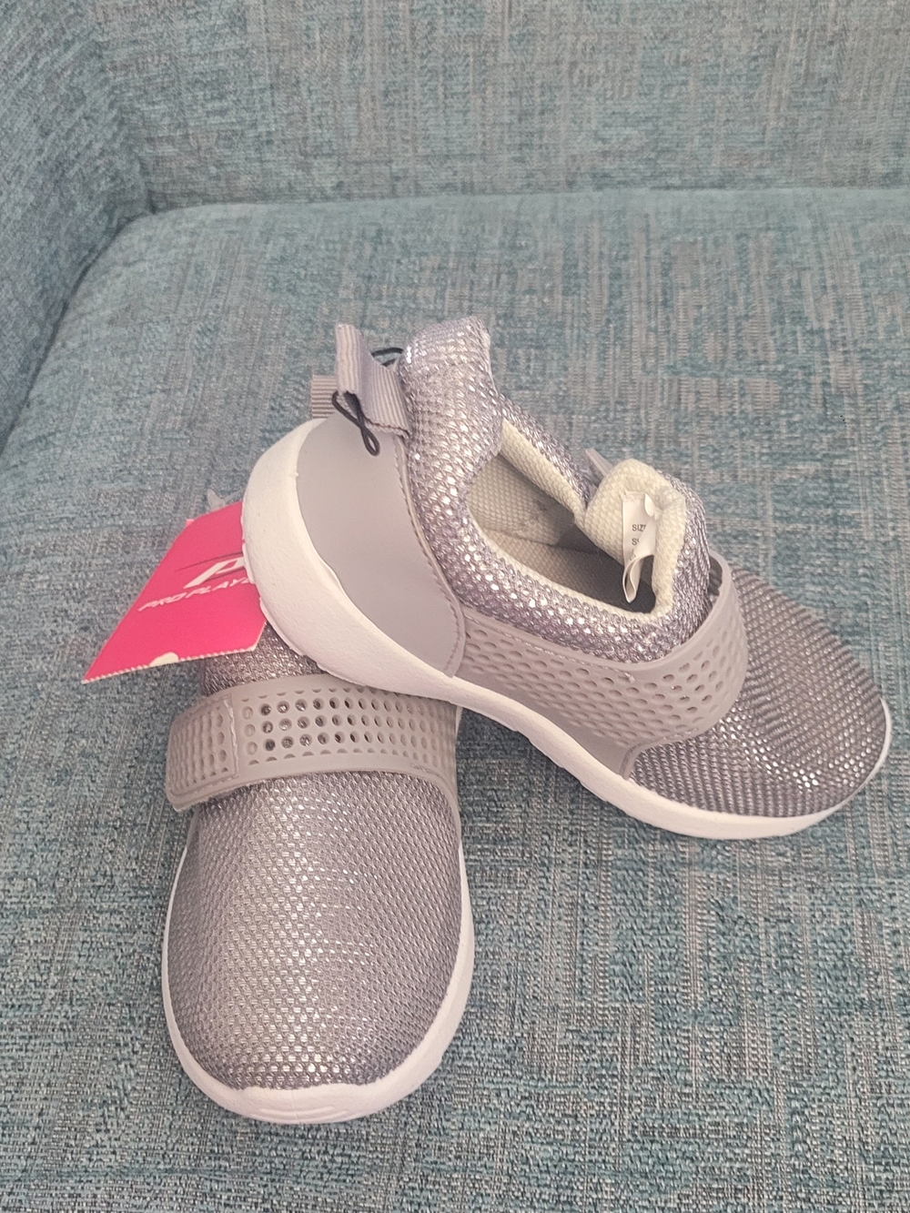 Pro Player Silver Kids Slip-On Sneakers